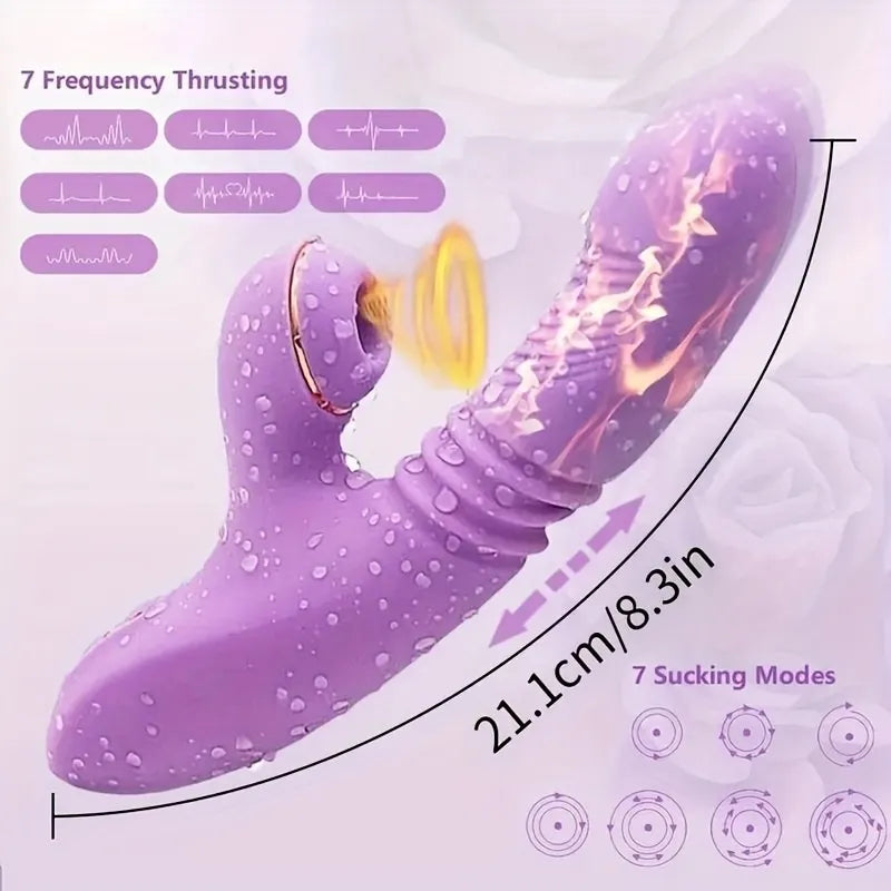 Vibrador mas succión de clitoris