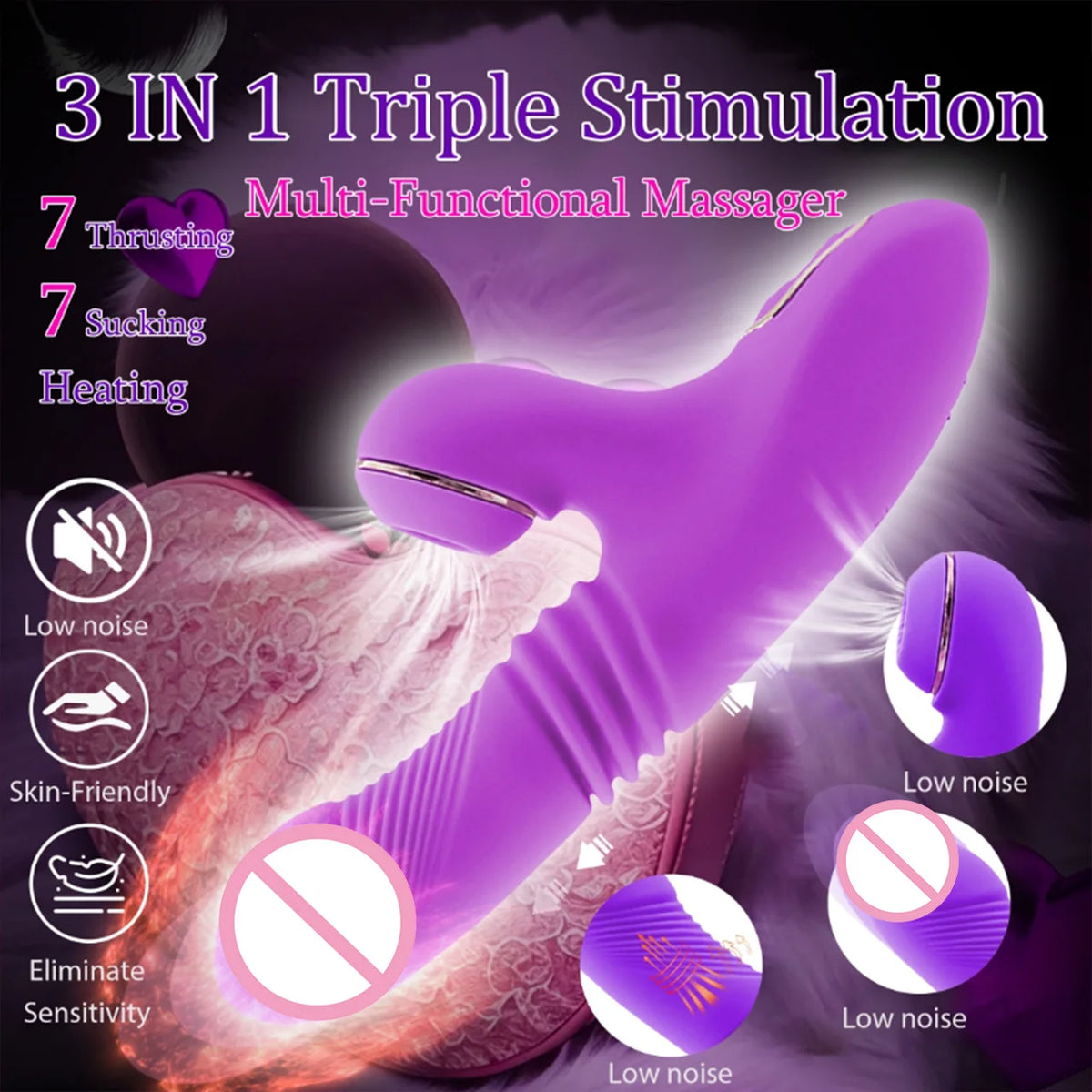 Vibrador mas succión de clitoris